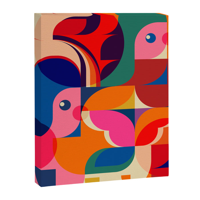 Happy Colorful Girls  Canvas Print Gallery Image 1