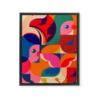 Happy Colorful Girls  Framed Canvas Print Gallery Image 8