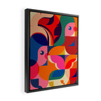 Happy Colorful Girls  Framed Canvas Print Gallery Image 2
