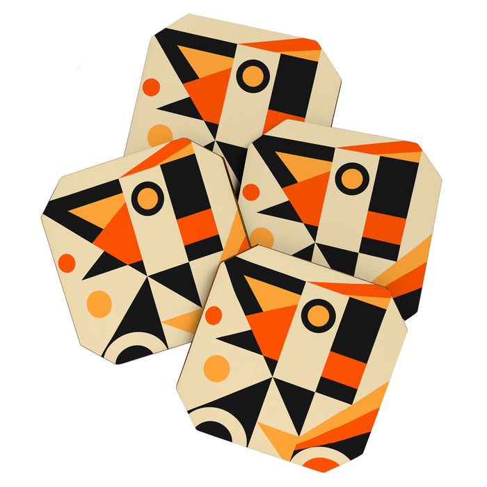 Happy Geometric Abstraction Coaster Gallery Image 1