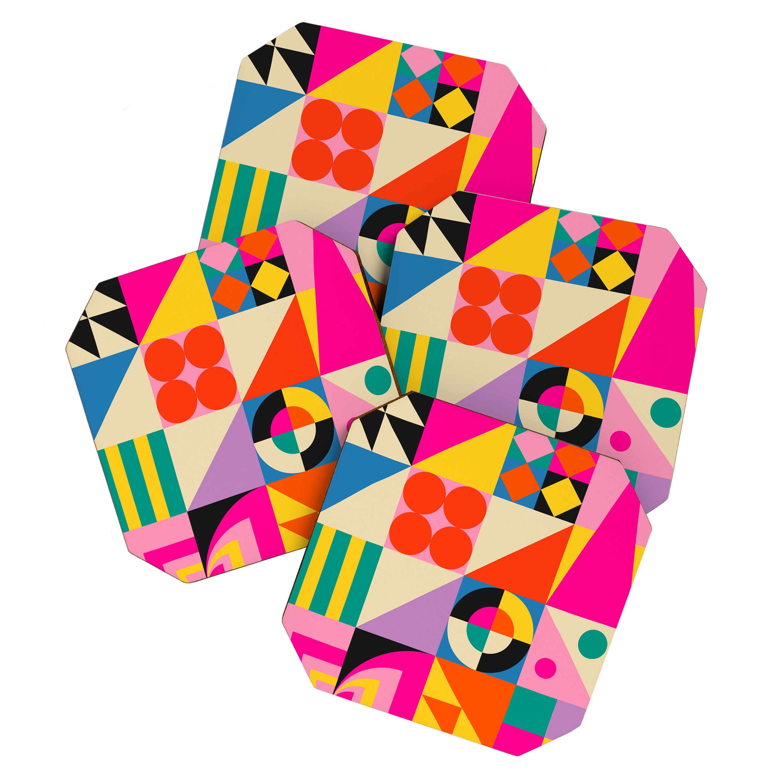 Happy Geometric Combo Coaster Gallery Image 1