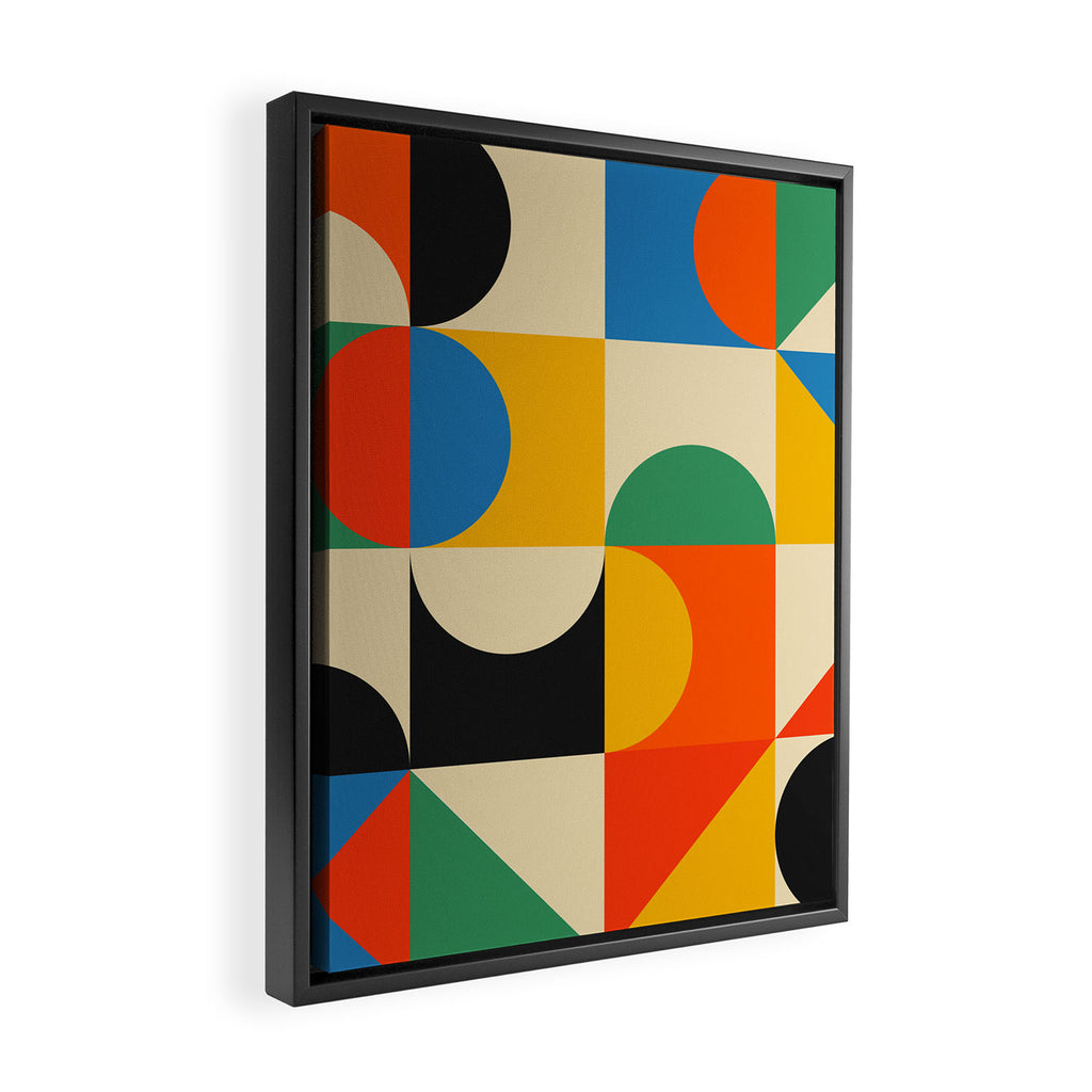 Happy Geometry Framed Canvas Print Gallery Image 2