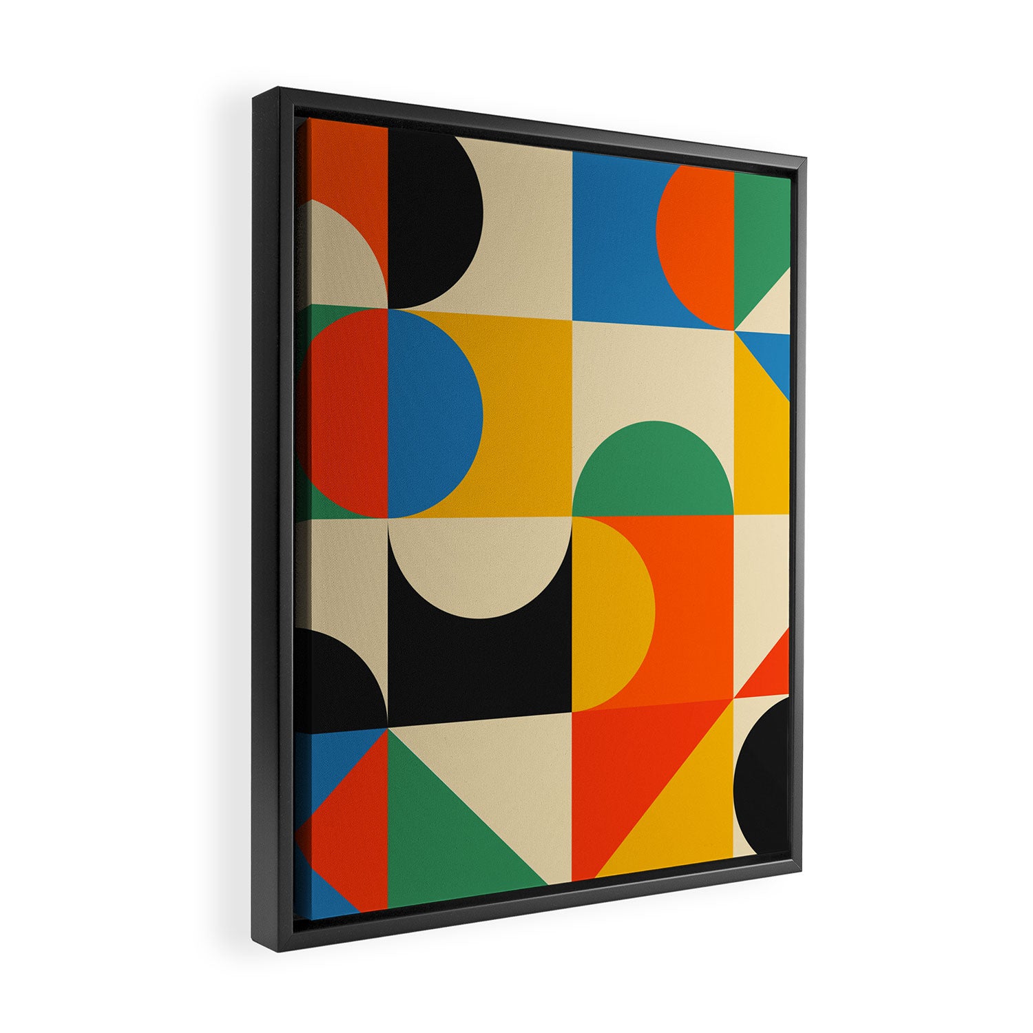Happy Geometry Framed Canvas Print Gallery Image 2
