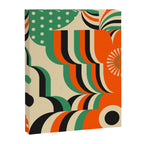 Happy Orange Green Geometric Garden Canvas Print Gallery Image 8