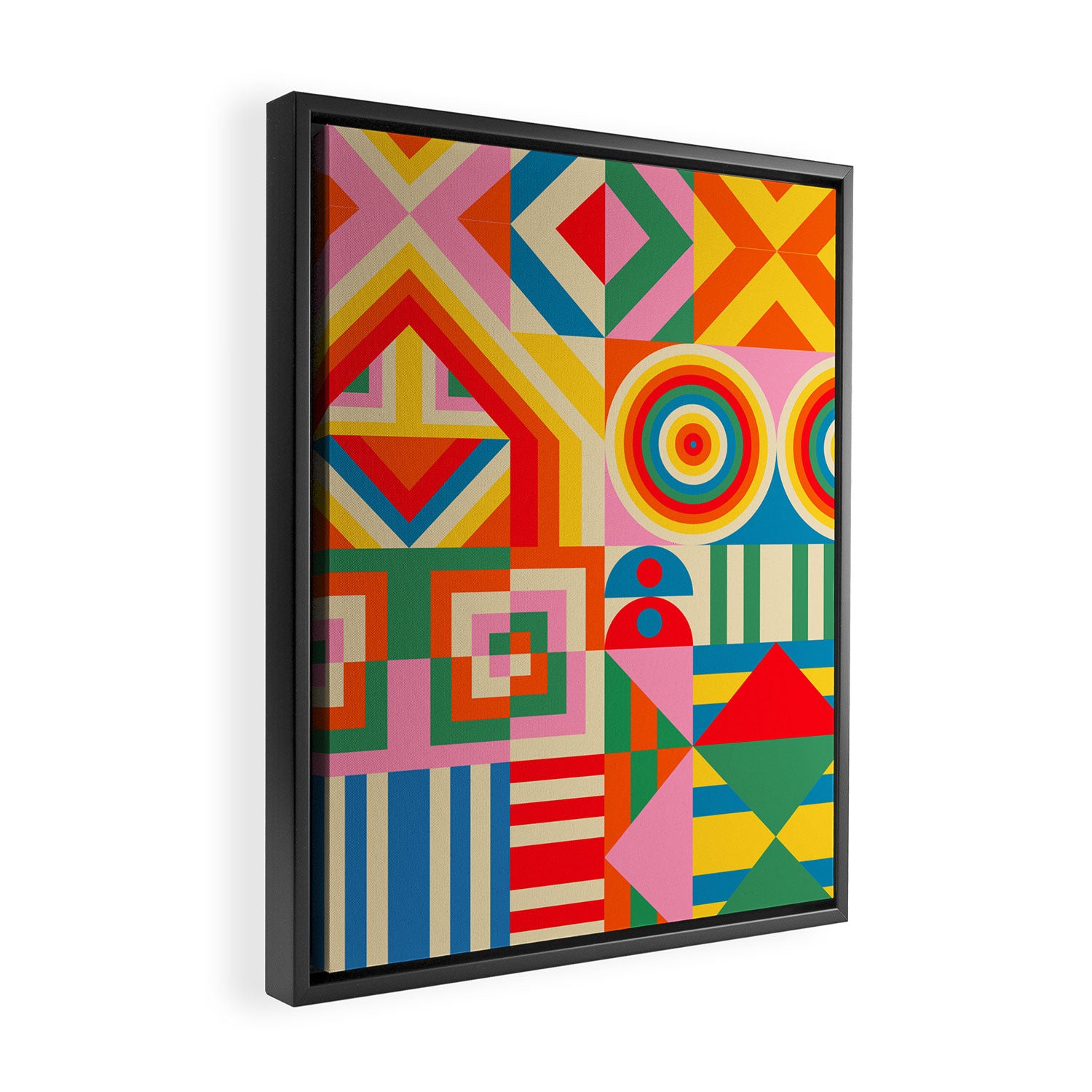 Happy Quilt Framed Canvas Print Gallery Image 2