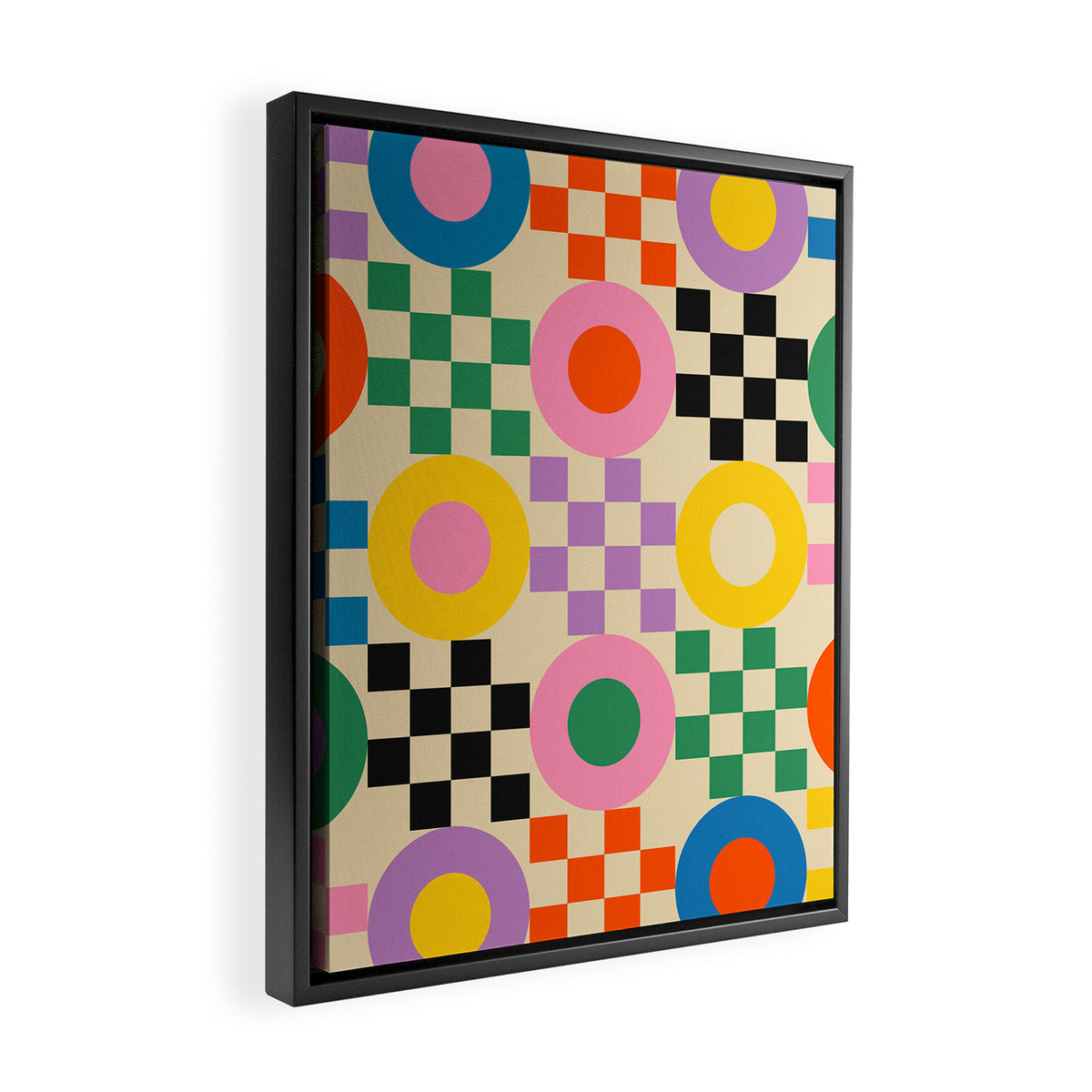 Lucky Checkerboard Framed Canvas Print Gallery Image 2