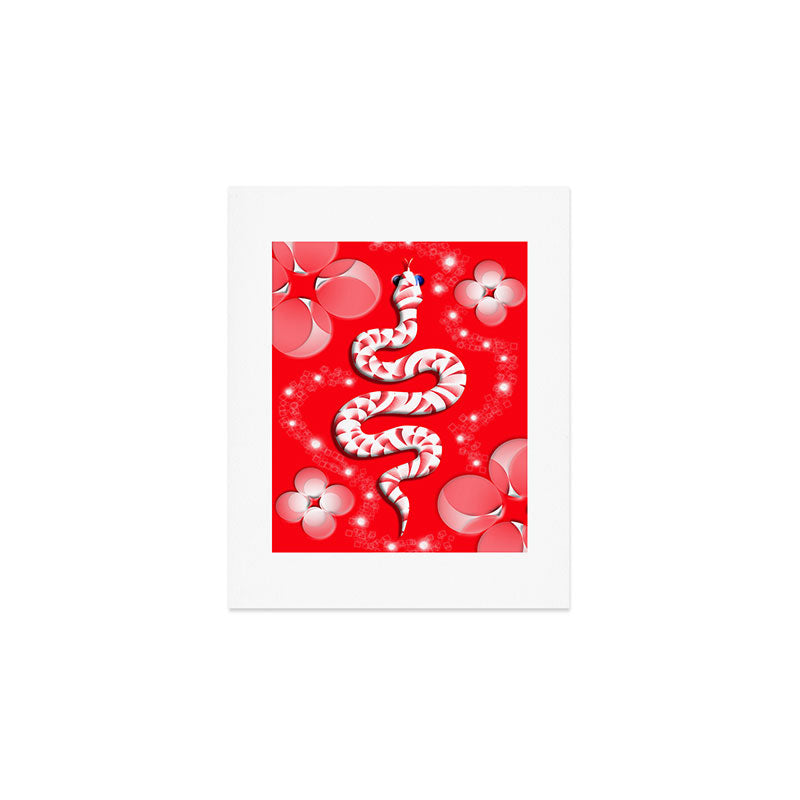 Lucky Red Snake Art Print Gallery Image 1