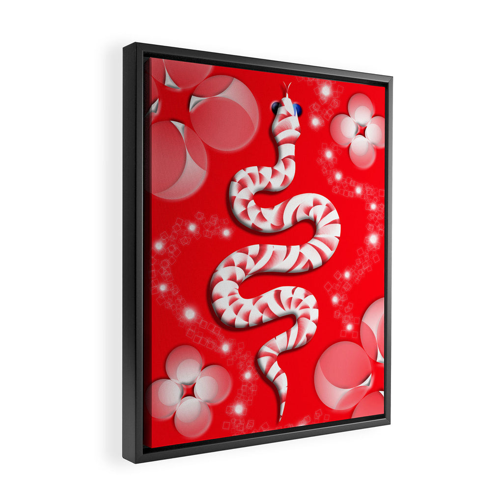 Lucky Red Snake Framed Canvas Print Gallery Image 2