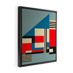 Piet Mondrian Inspired Modern Abstract Geometric Architecture Framed Canvas Print Gallery Image 2
