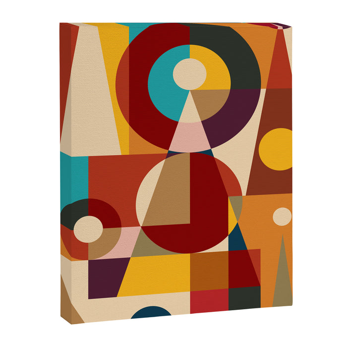Retro Geometric Collage Canvas Print Gallery Image 1