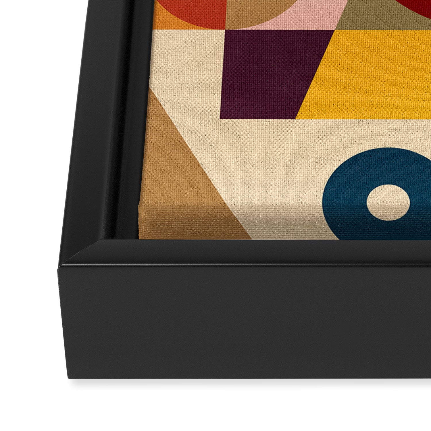 Retro Geometric Collage Framed Canvas Print Gallery Image 3