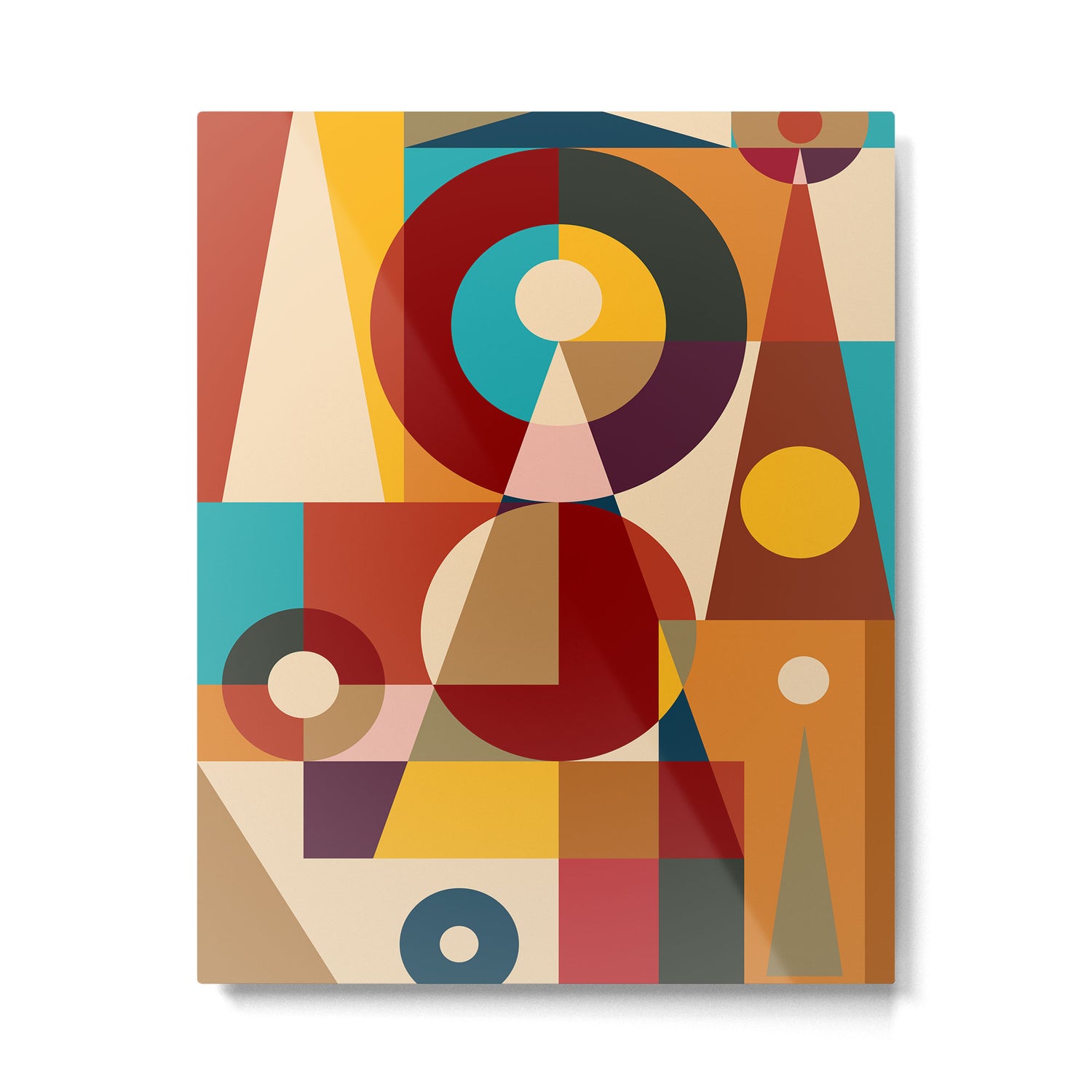 Retro Geometric Collage Metal Print Gallery Image 4