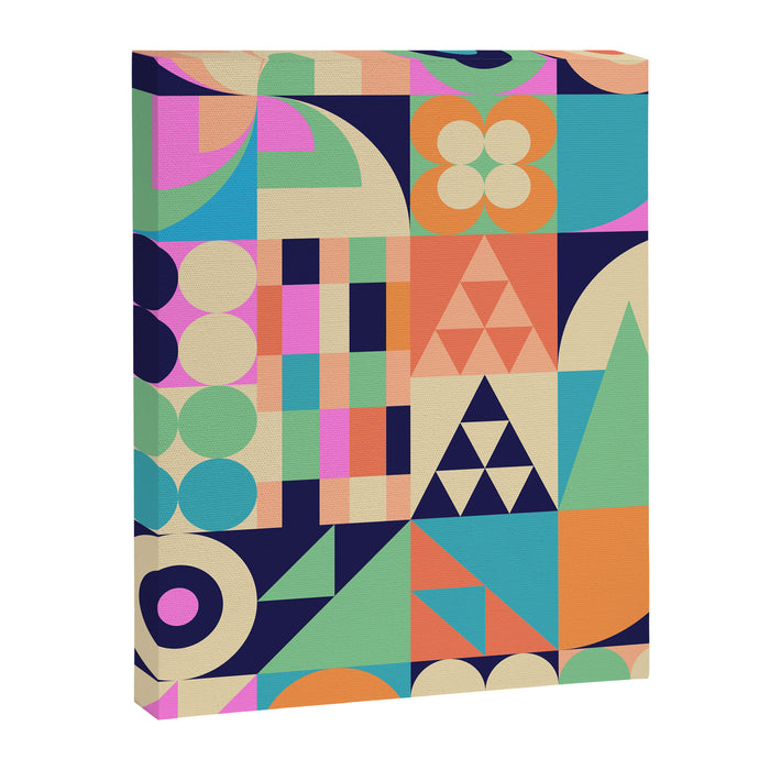 Retro Happy Geometric Combo Canvas Print Gallery Image 1