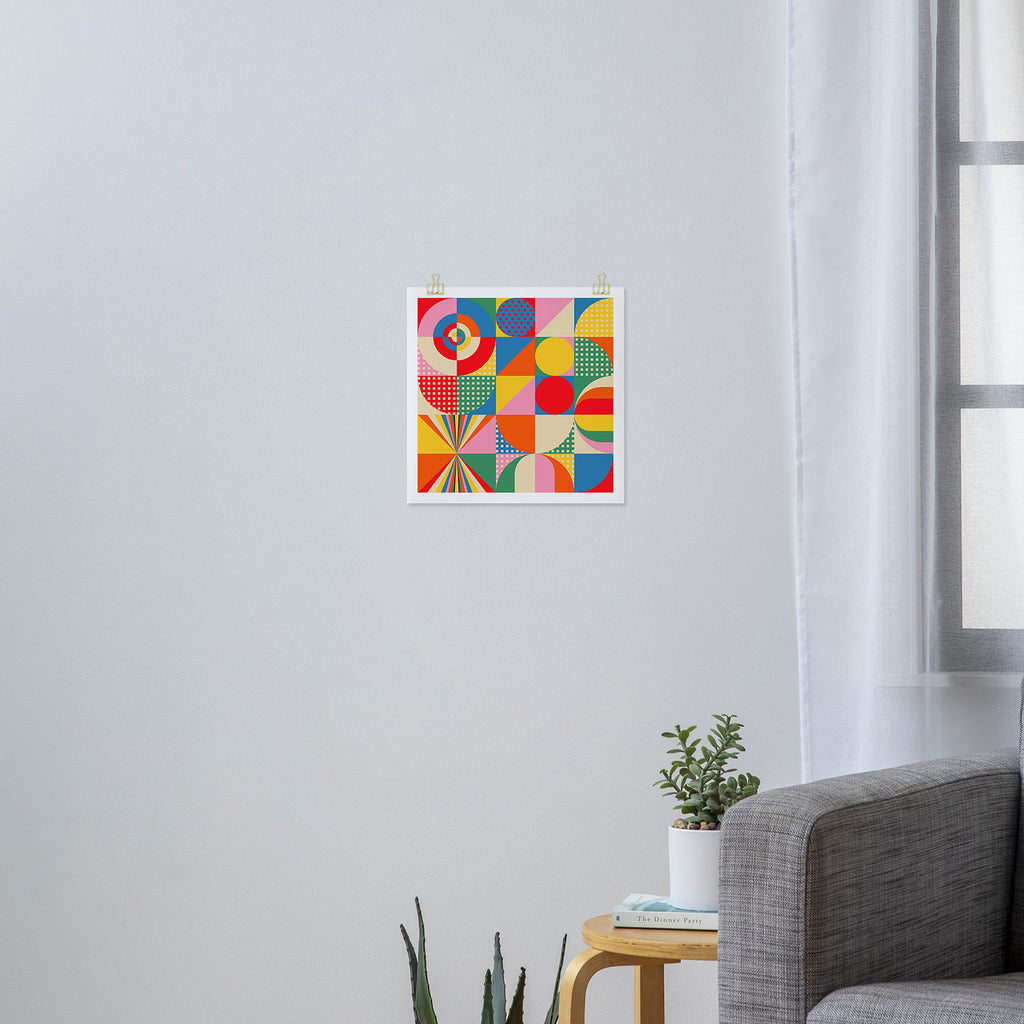 Sonia Delaunay Inspired Abstract Geometry Art Print Gallery Image 3