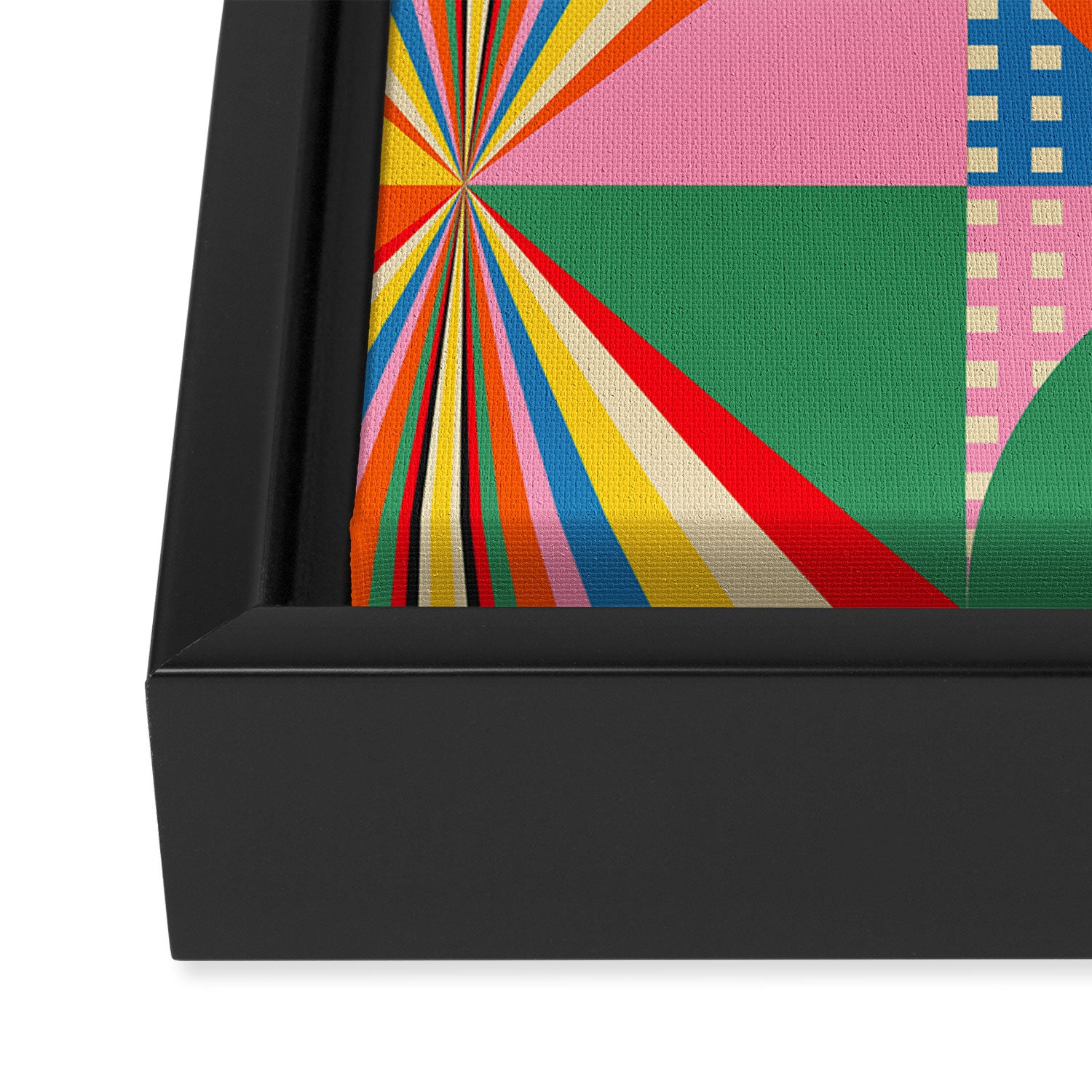 Sonia Delaunay Inspired Abstract Geometry Framed Canvas Print Gallery Image 3