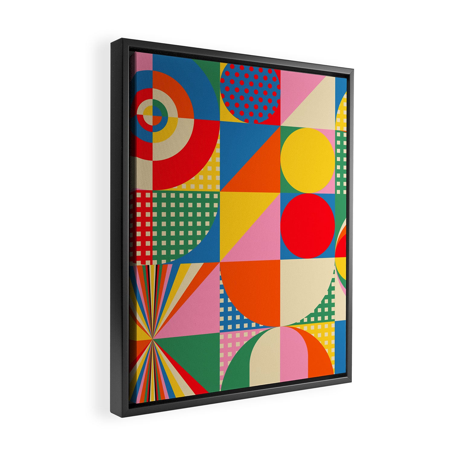 Sonia Delaunay Inspired Abstract Geometry Framed Canvas Print Gallery Image 2