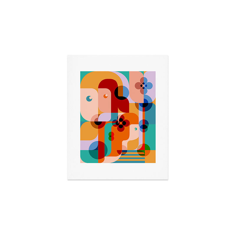 Sunshine Floral Girls Art Print Gallery Image 1