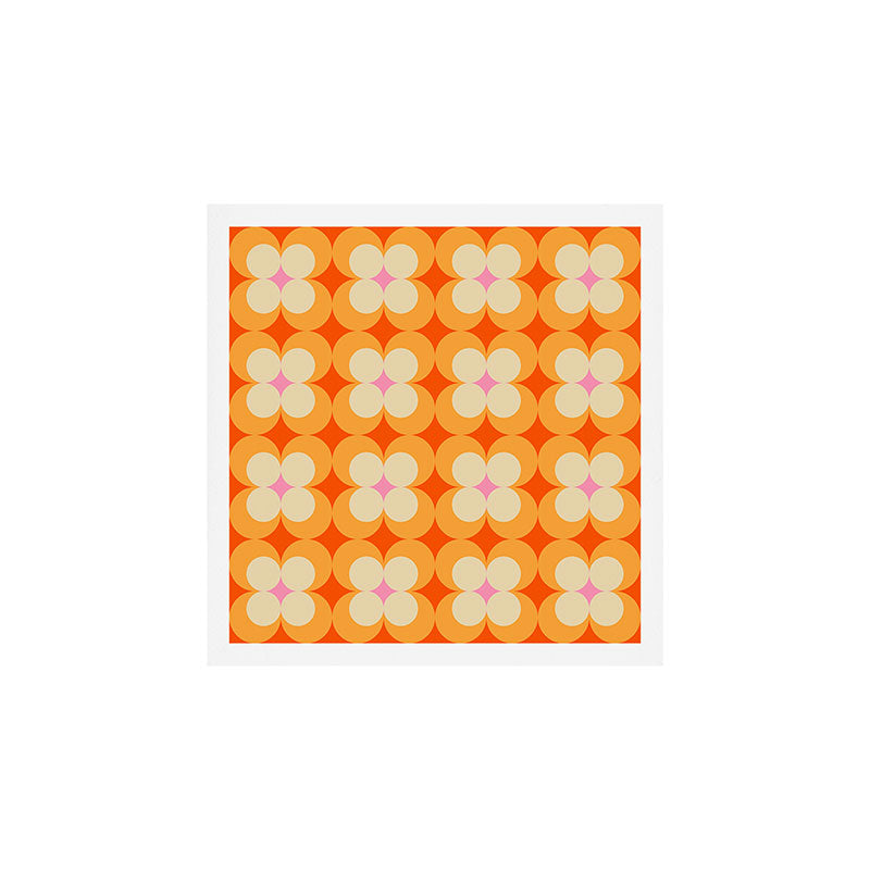 Vintage Yellow Orange Flowers Art Print Gallery Image 1