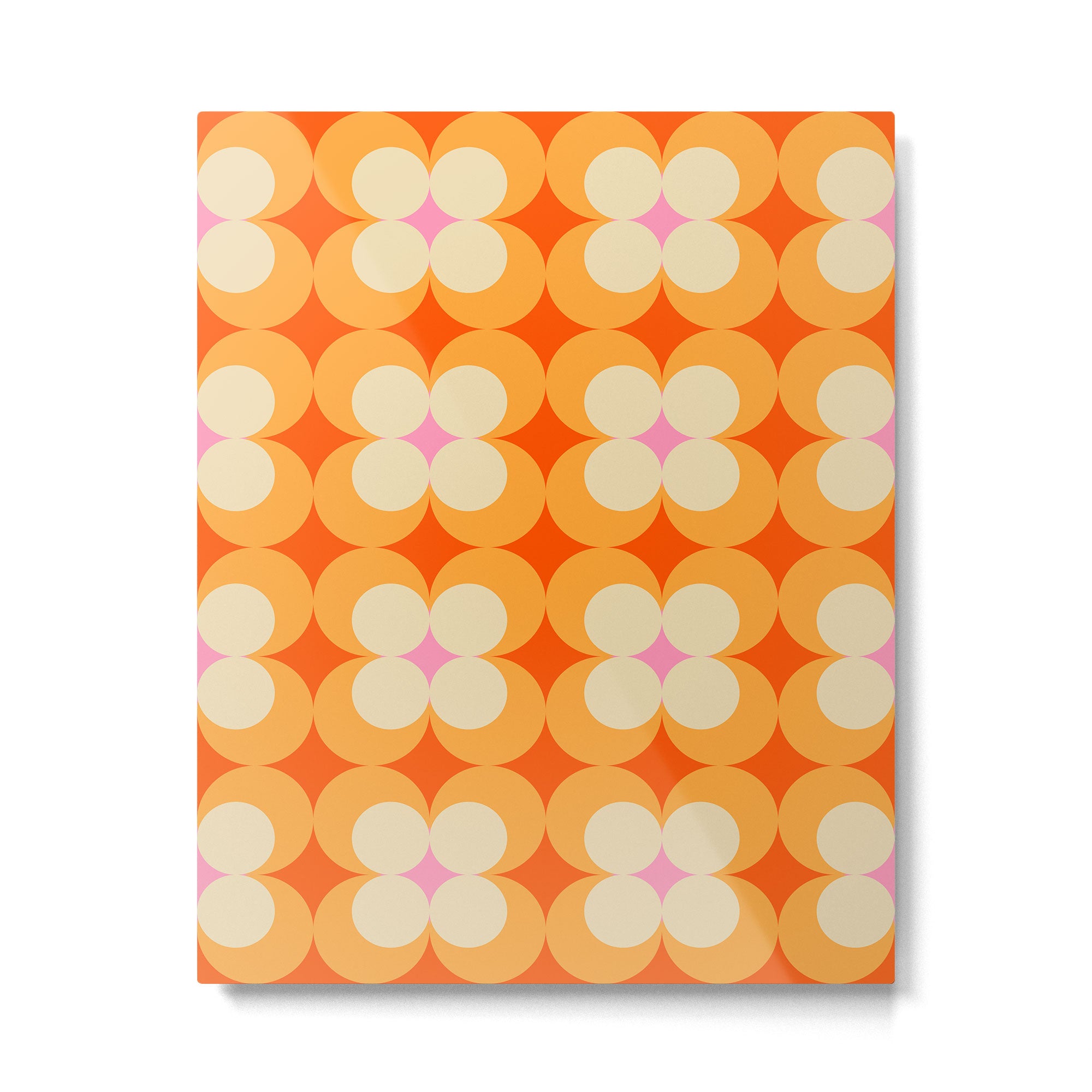 Vintage Yellow Orange Flowers Metal Print Gallery Image 6