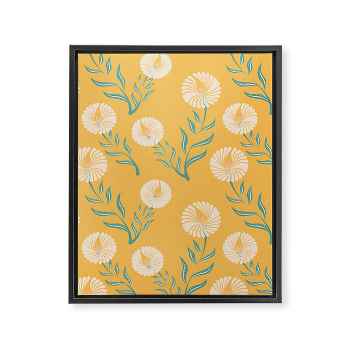 Yellow Flowers Framed Canvas Print Gallery Image 1