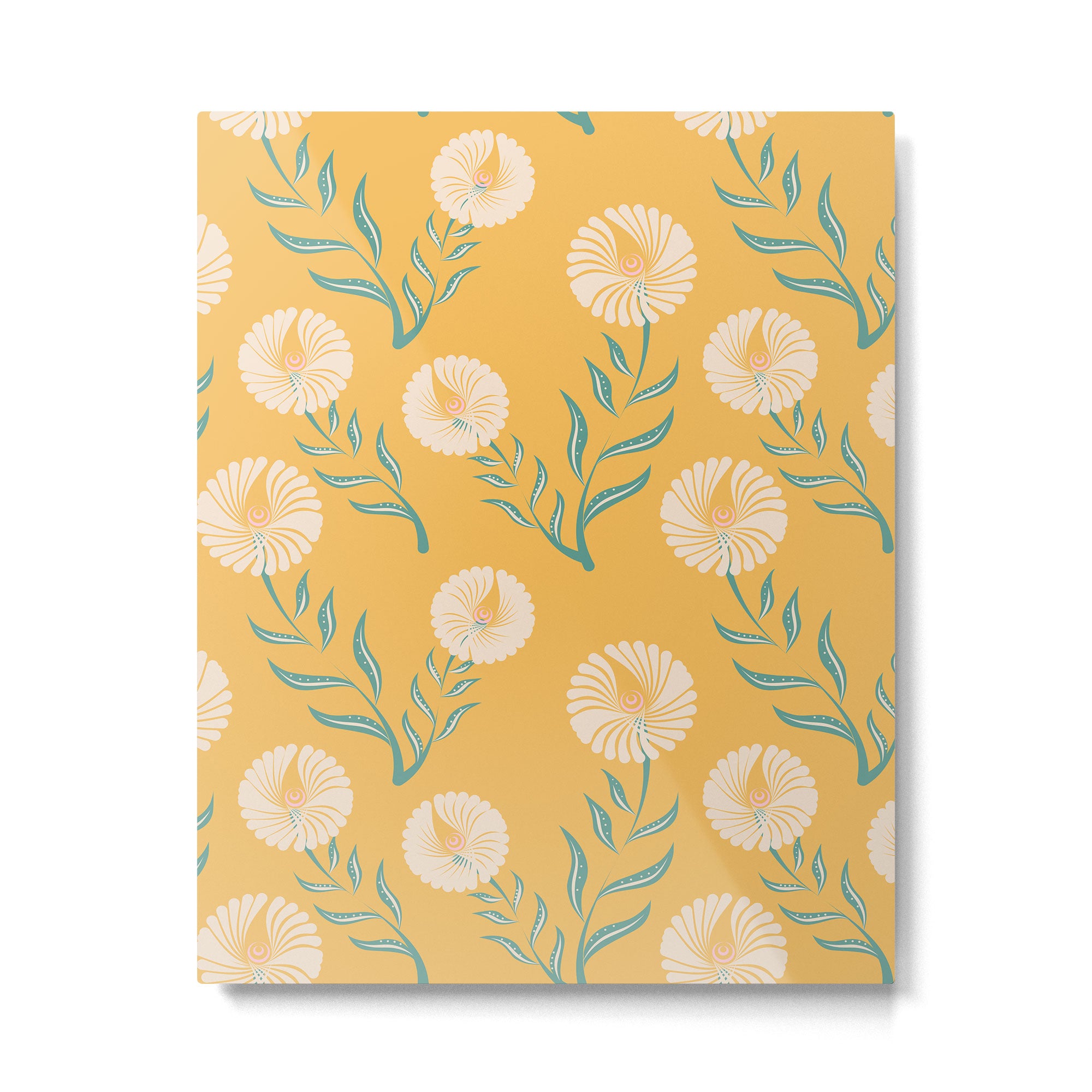 Yellow Flowers Metal Print Gallery Image 6