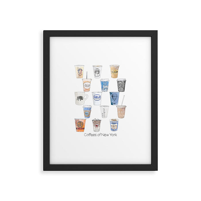 Coffees of New York Framed Art Print Gallery Image 1