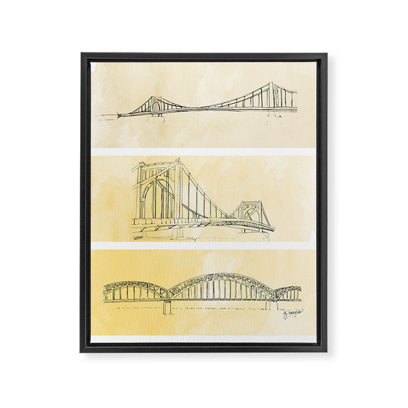 Pittsburgh Bridges Framed Canvas Print Gallery Image 6