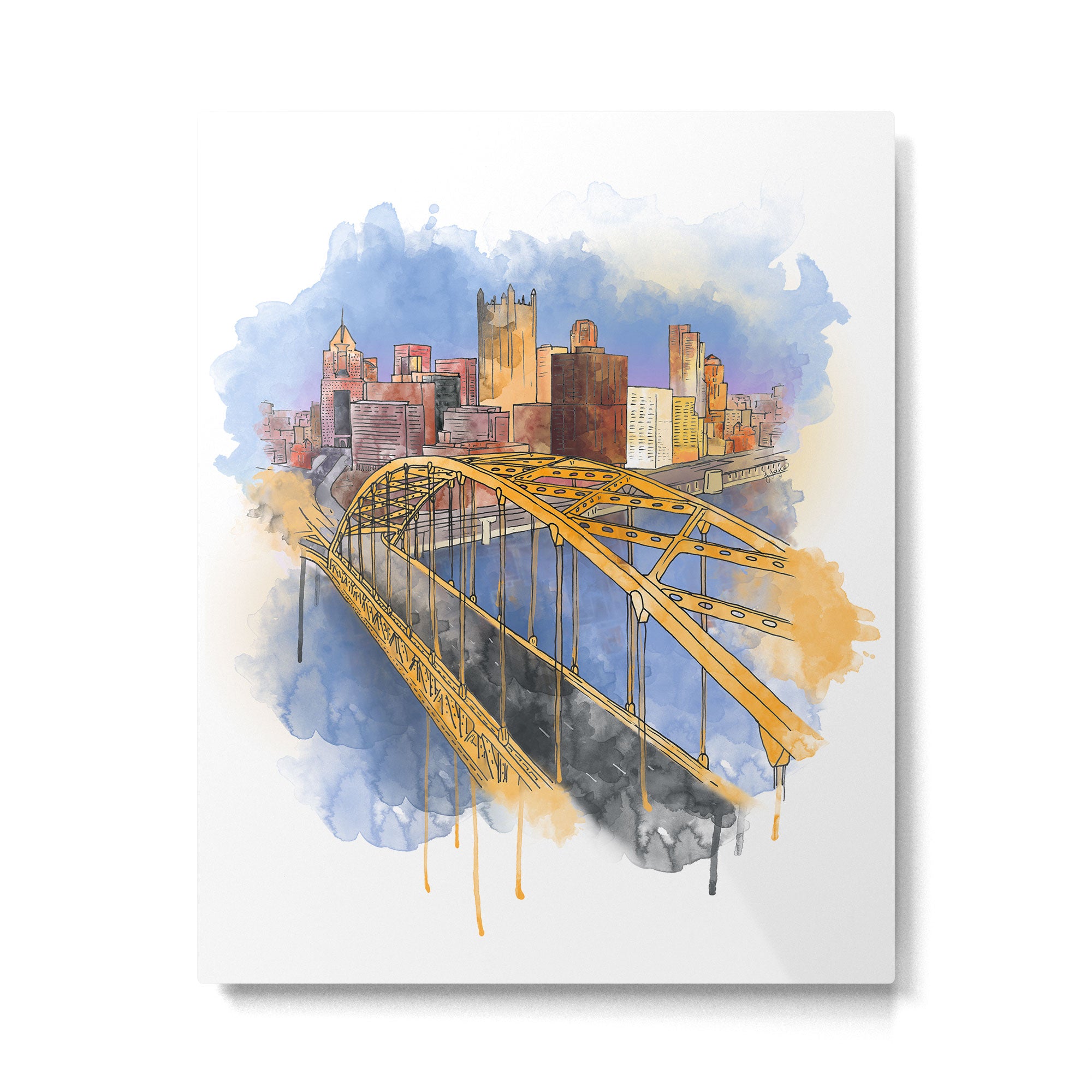Pittsburgh Fort Pitt and Downtown Metal Print Gallery Image 4
