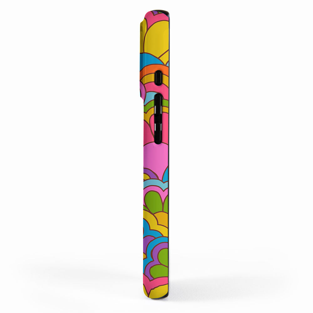 Retro Rainbow Flower Pattern iPhone Case Gallery Image 2