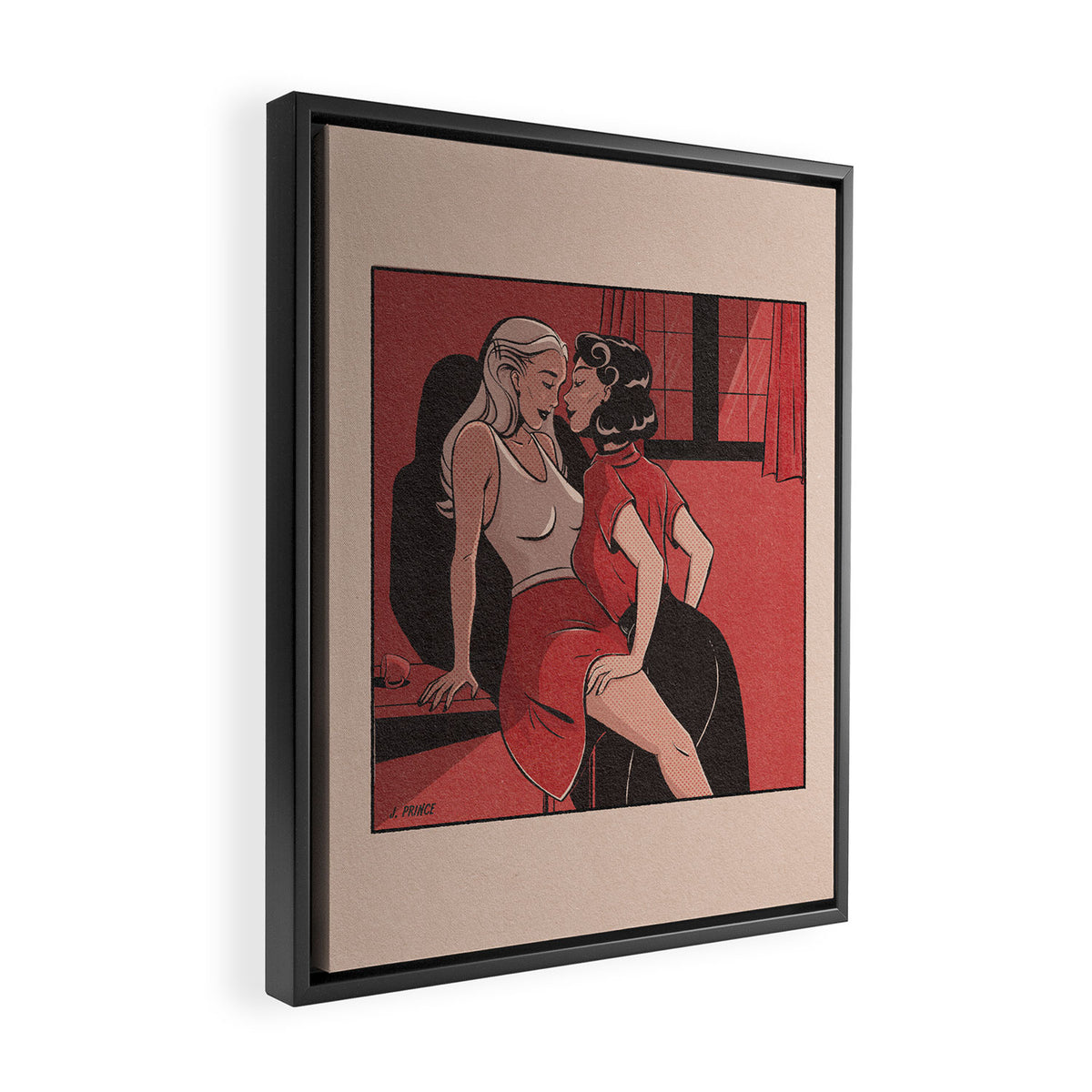 everything is red  Framed Canvas Print Gallery Image 2