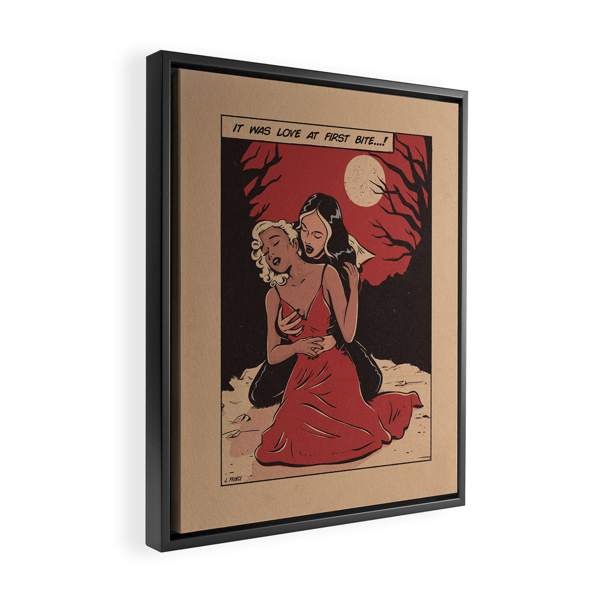 love at first bite Framed Canvas Print Gallery Image 2