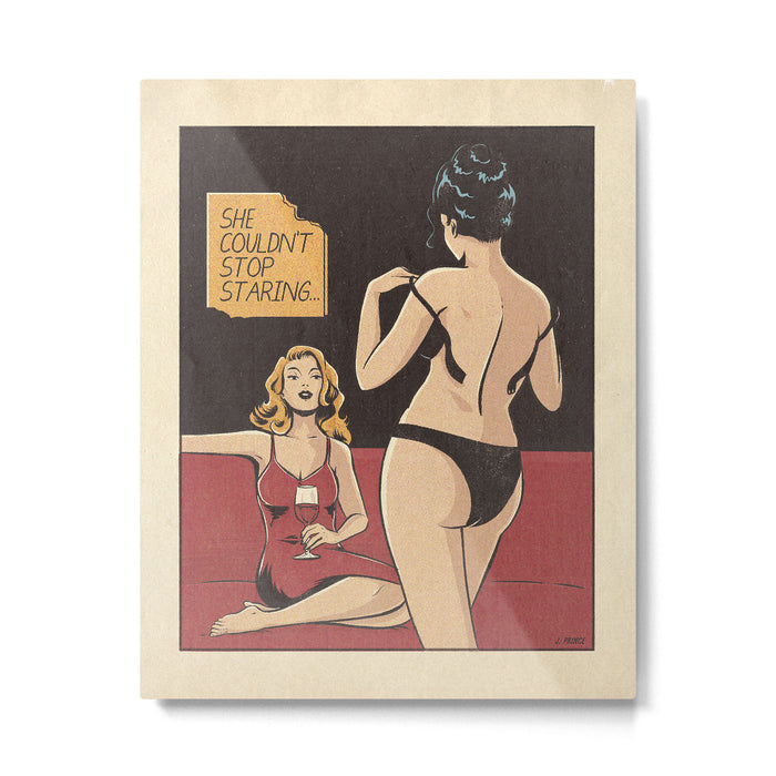 She couldn't stop staring Metal Print Gallery Image 1