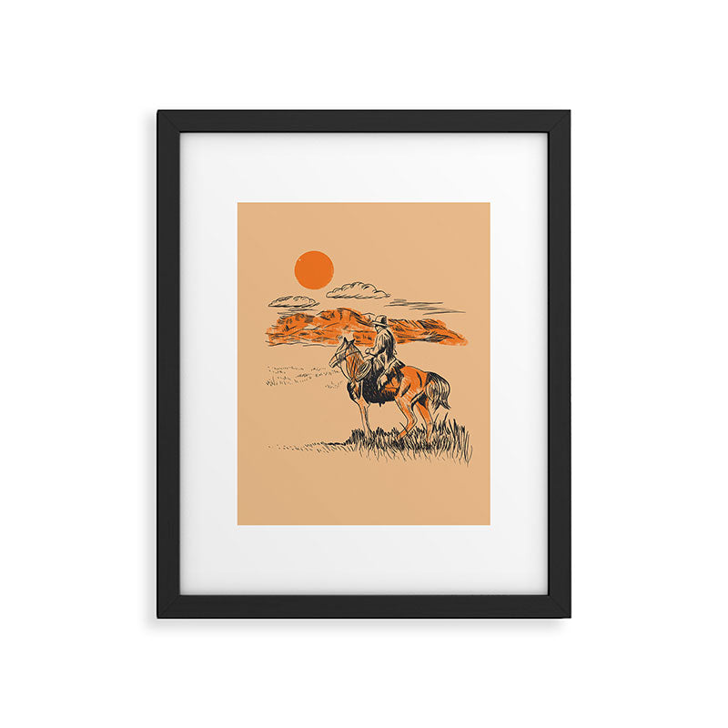 Old Western Cowboy Framed Art Print Gallery Image 5