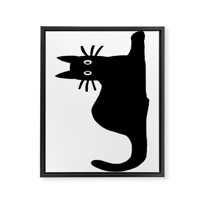 Black Cat(s) Framed Canvas Print Gallery Image 1