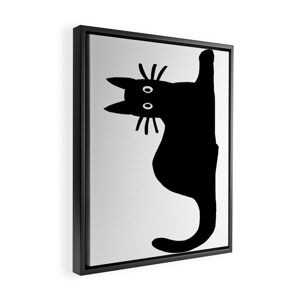 Black Cat(s) Framed Canvas Print Gallery Image 2