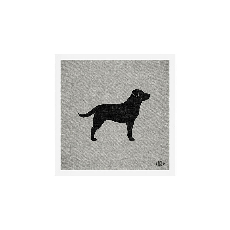 Black Labrador Retriever Dog Silhouette Art Print Gallery Image 1
