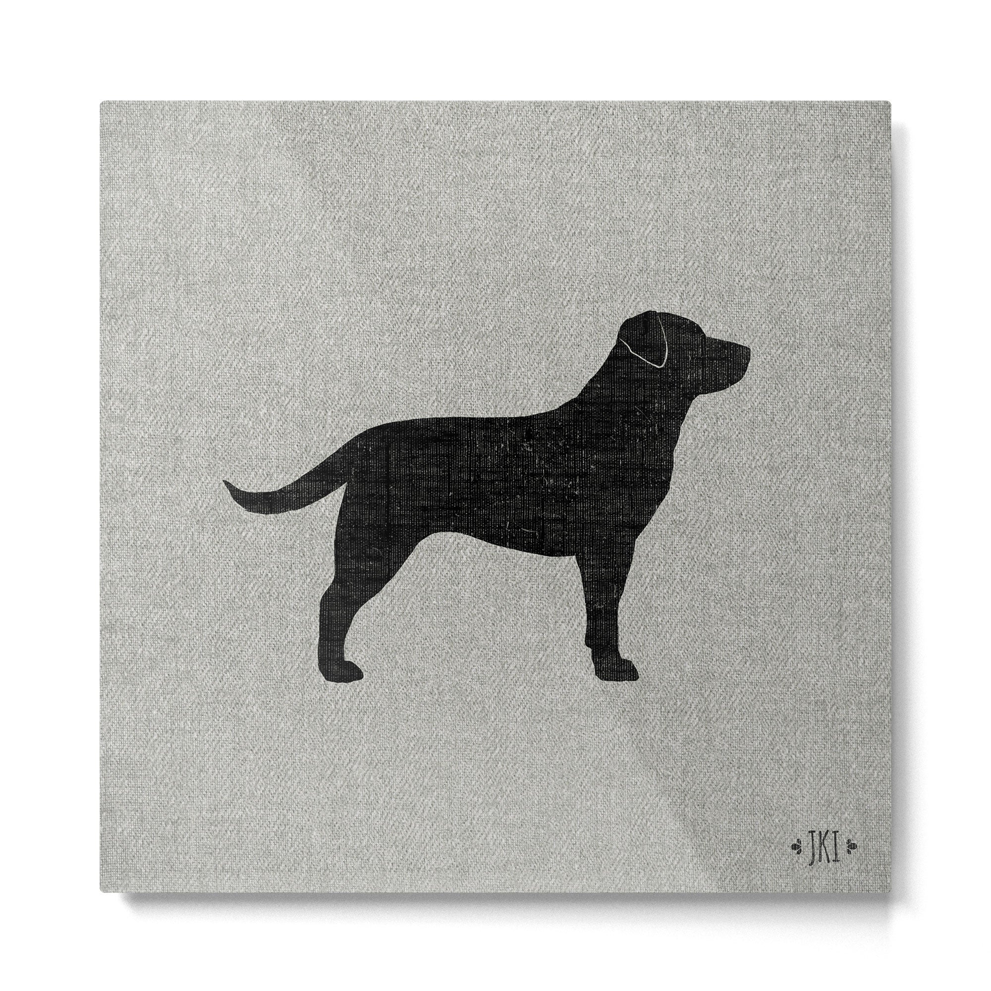 Black Labrador Retriever Dog Silhouette Metal Print Gallery Image 2