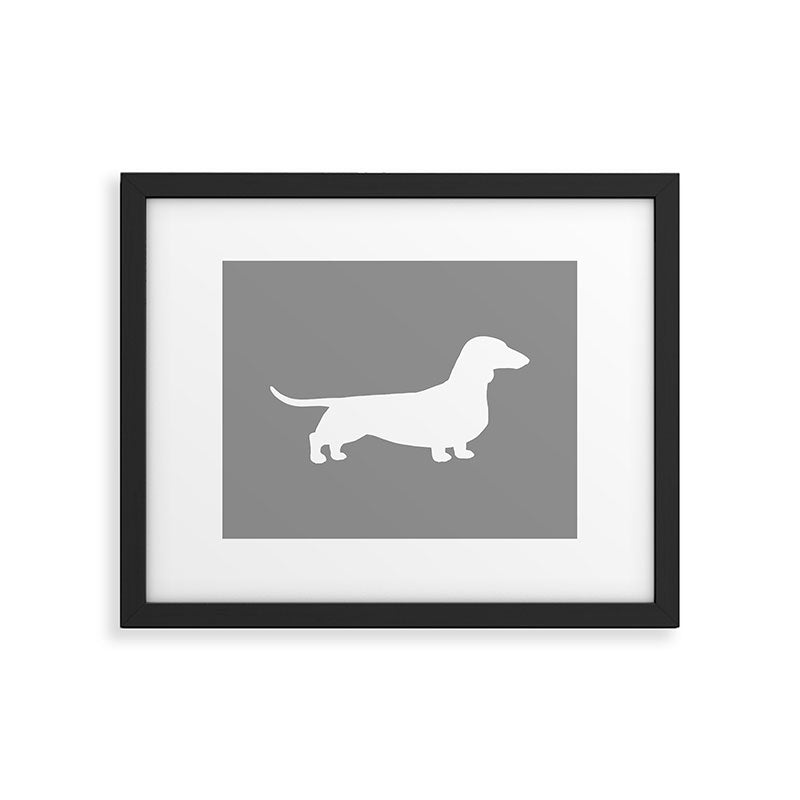 Dachshund Silhouette(s) Wiener Dog Framed Art Print Gallery Image 6