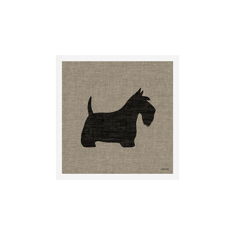 Scottish Terrier | Black Scottie Dog Silhouette Art Print Gallery Image 1