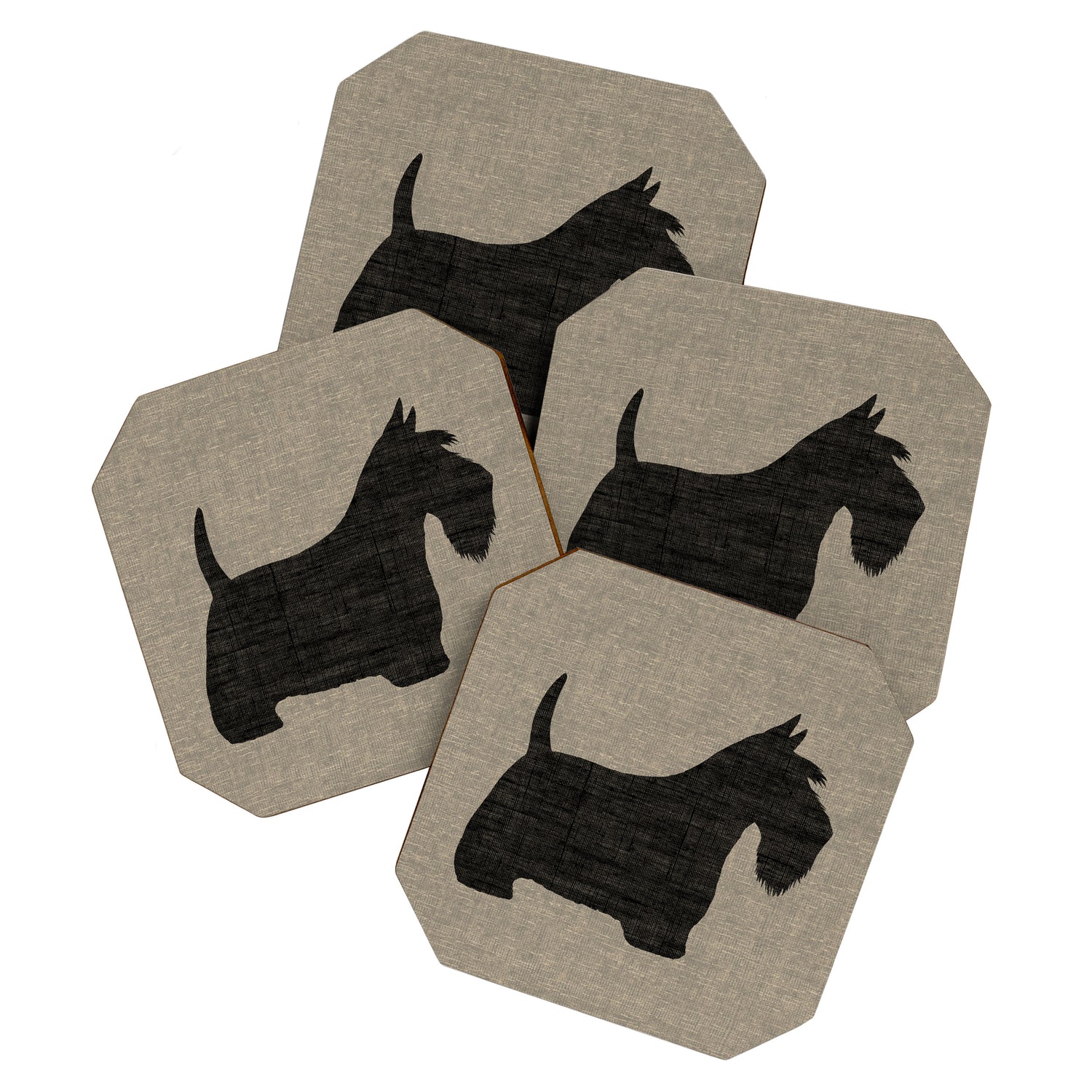 Scottish Terrier | Black Scottie Dog Silhouette Coaster Gallery Image 1
