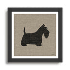 Scottish Terrier | Black Scottie Dog Silhouette Framed Art Print Gallery Image 1