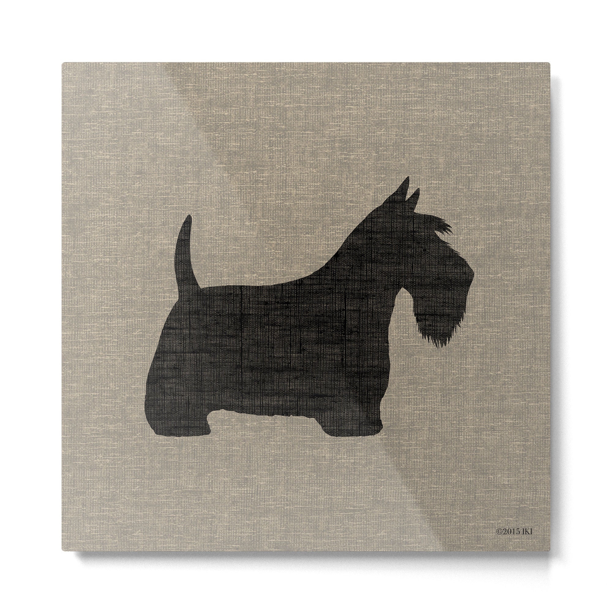 Scottish Terrier | Black Scottie Dog Silhouette Metal Print Gallery Image 2