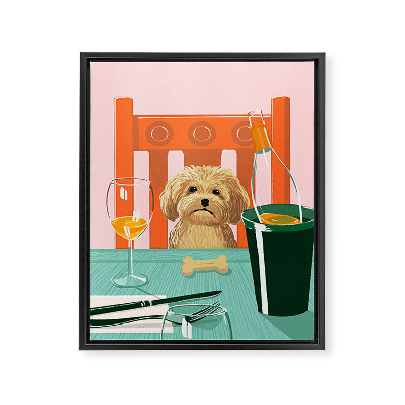 Brunch with Bailey Framed Canvas Print Gallery Image 6