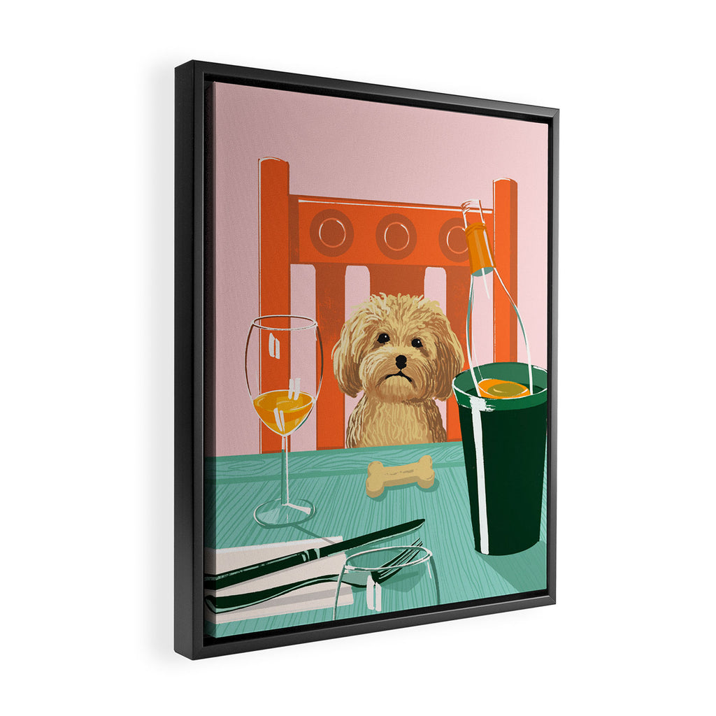 Brunch with Bailey Framed Canvas Print Gallery Image 2