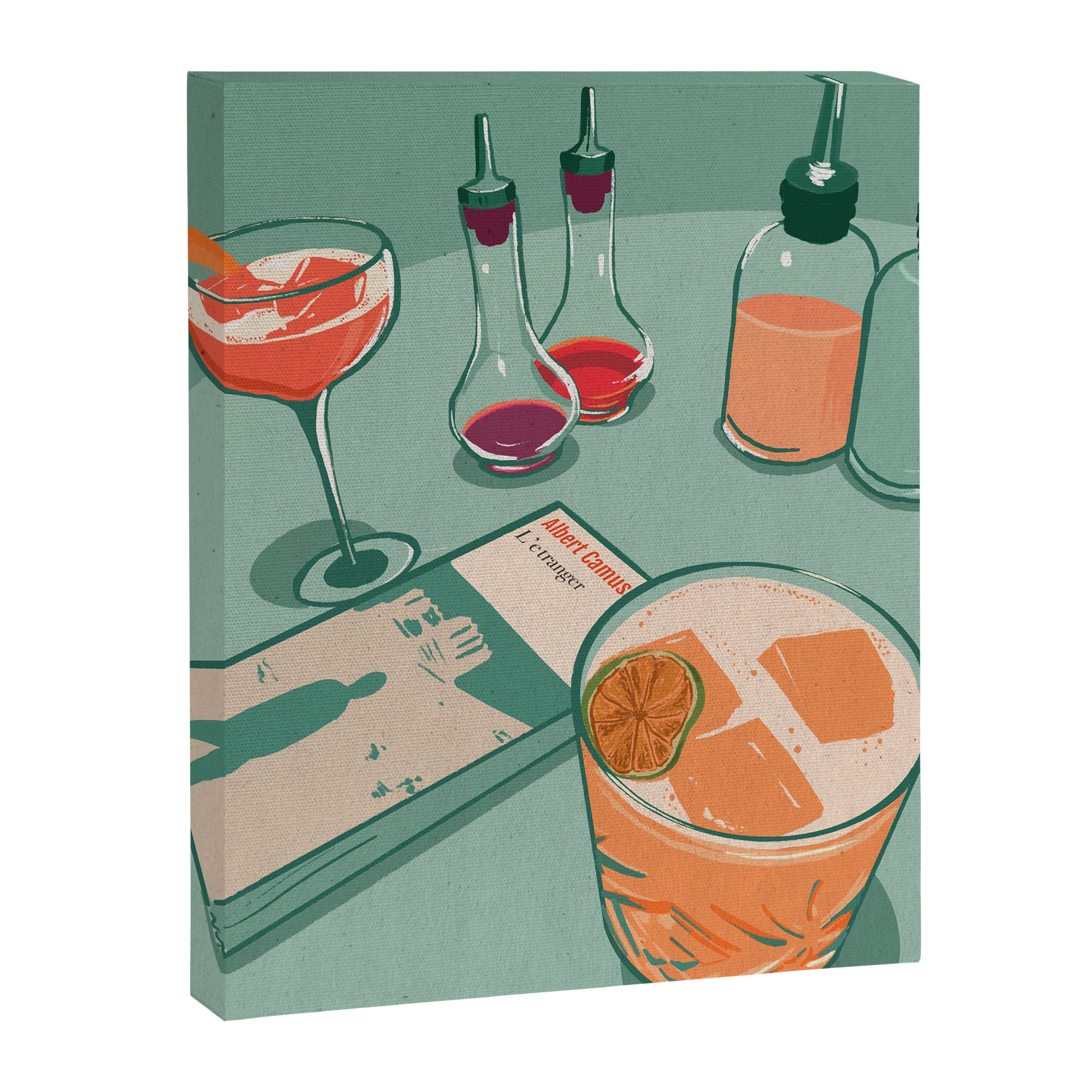 Cocktails and a Book Canvas Print Gallery Image 6