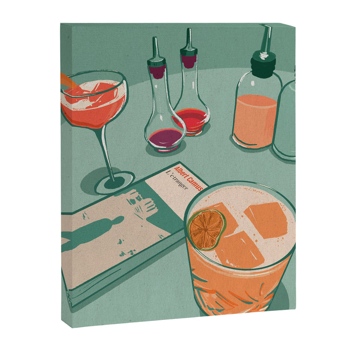 Cocktails and a Book Canvas Print Gallery Image 1