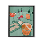 Cocktails and a Book Framed Canvas Print Gallery Image 6