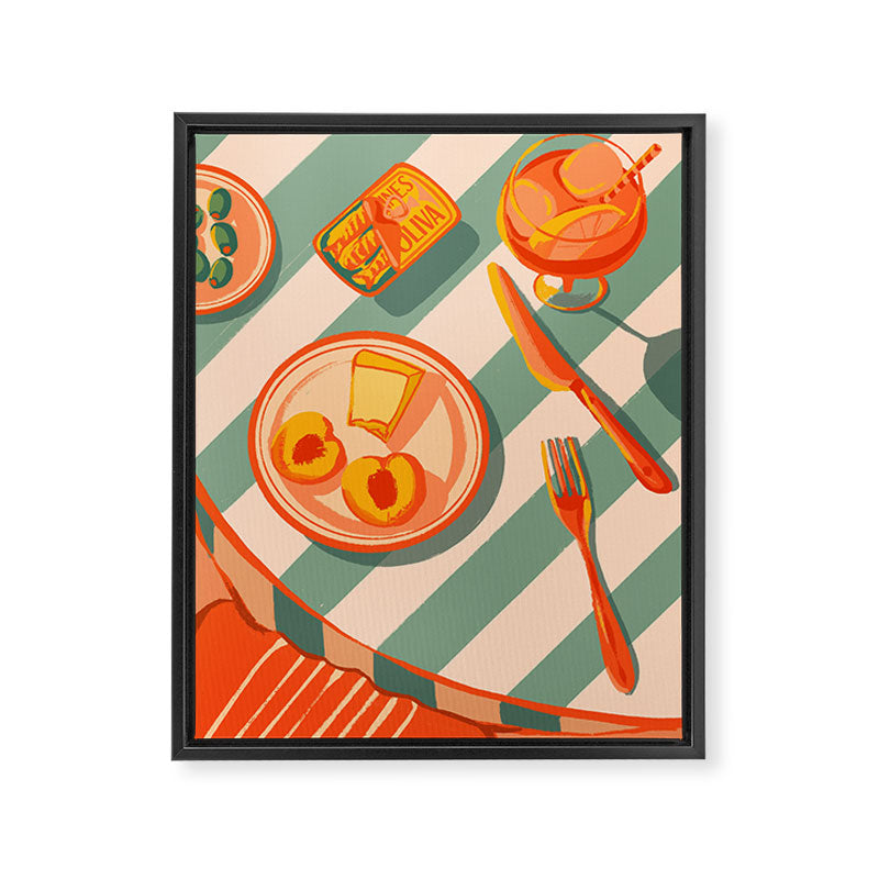 Golden Hour Aperitivo Framed Canvas Print Gallery Image 6
