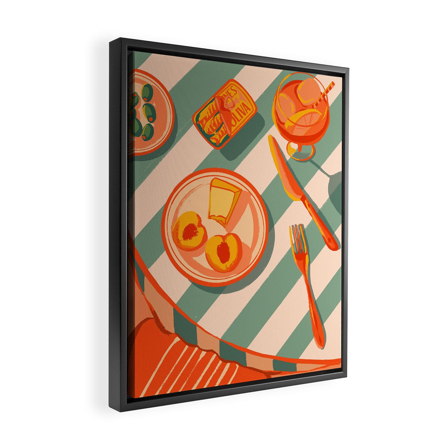 Golden Hour Aperitivo Framed Canvas Print Gallery Image 2