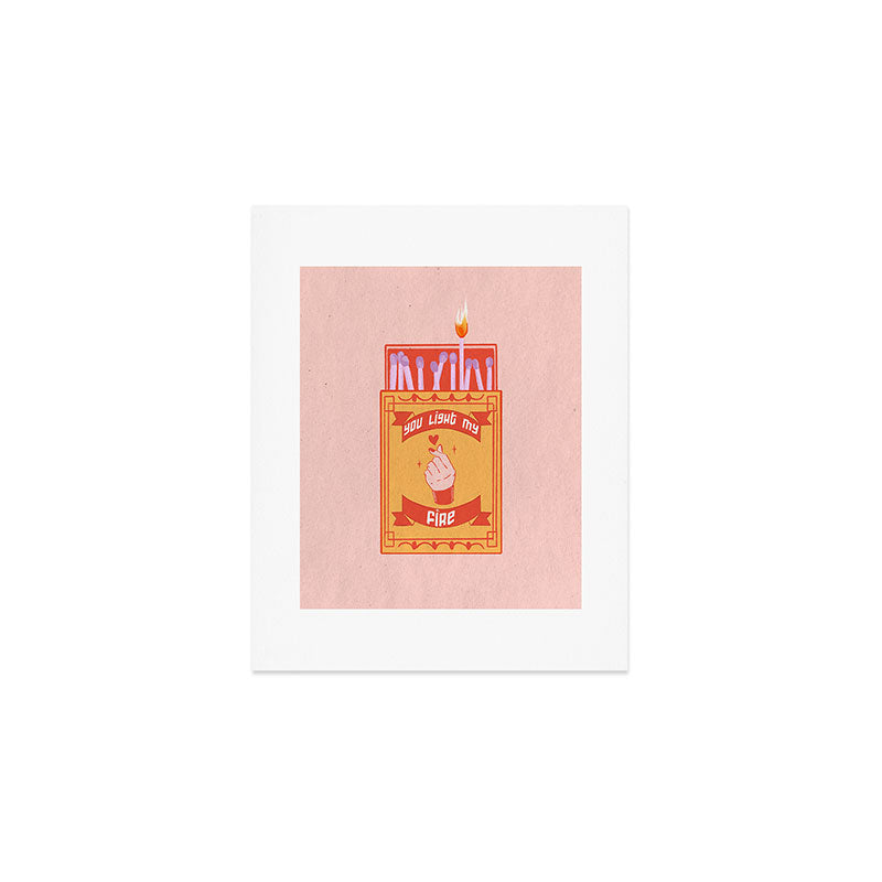 Light my fire - Valentineâs Day print Art Print Gallery Image 1